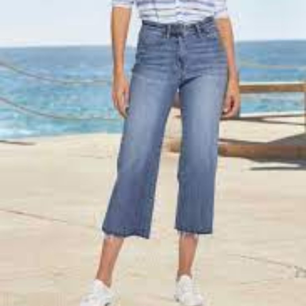 JUDY BLUE HIGH WAIST WIDE LEG JEANS